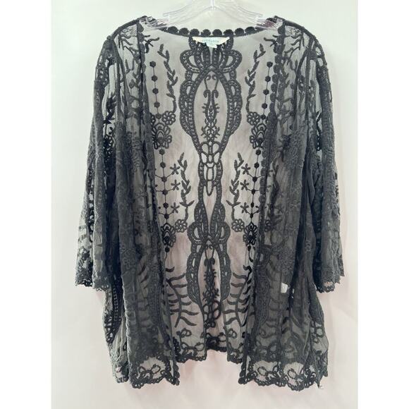 Sundance Sweaters - Sundance Womens Olive Green Lace Cardigan Sweater Size S 3/4 Sleeves